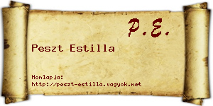 Peszt Estilla névjegykártya